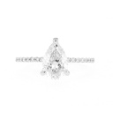  Pear Cut Diamond Solitaire With Accents Wedding Rings For Women