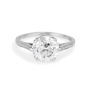 Edwardian Old European Cut Diamond Cluster Engagement Ring, Ring for her