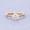Classic round engagement ring Solitaire diamond ring vintage 6 prong Solitaire ring Dainty Round Cut Solitaire Engagement ring for women