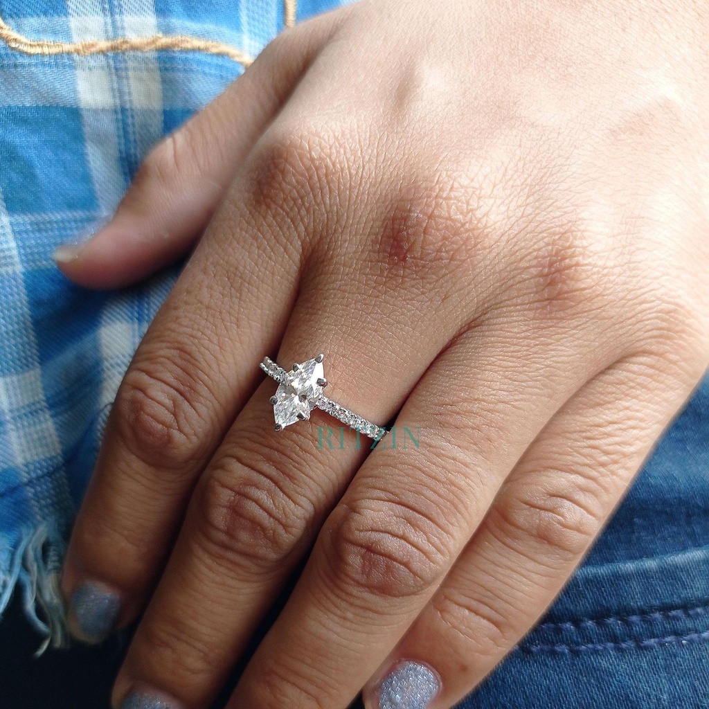 Marquise Diamond Engagement Ring for Women 