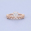 Art deco ring Pear Shaped Wedding Band Women Rose Gold Moissanite Bridal Stacking Diamond Eternity Matching Band Dainty Ring Delicate unique