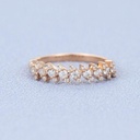 Half eternity band with colorless moissanite Comfort fit band Engagement Band Rings Classic Moissanite Band art Deco Engagement Ring for her