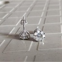 Round Cut Diamond 8 Prong Stud Earrings For Women 
