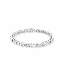 Round Cut Diamond Sterling Silver Tennis Bracelet For Women