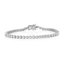  Round Diamond Link Design Tennis Bracelet 
