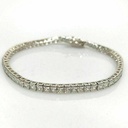  Princess Moissanite stone Sterling Silver Tennis Bracelet