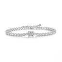 Princess And Round Diamond Bracelet For Women