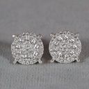 Rich 14 kt Gold round Brilliant cut Diamond earring Unmatched Glamour for Every Occasion