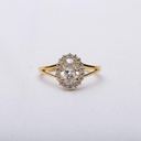 Adorn your finger with elegance in this oval cut diamond ring crafted in 14kt yellow gold with labgrown diamonds