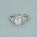 Amazingly formed 14 KT Emerald Cut Solitaire Diamond Ring For Engagement with VVS clarity