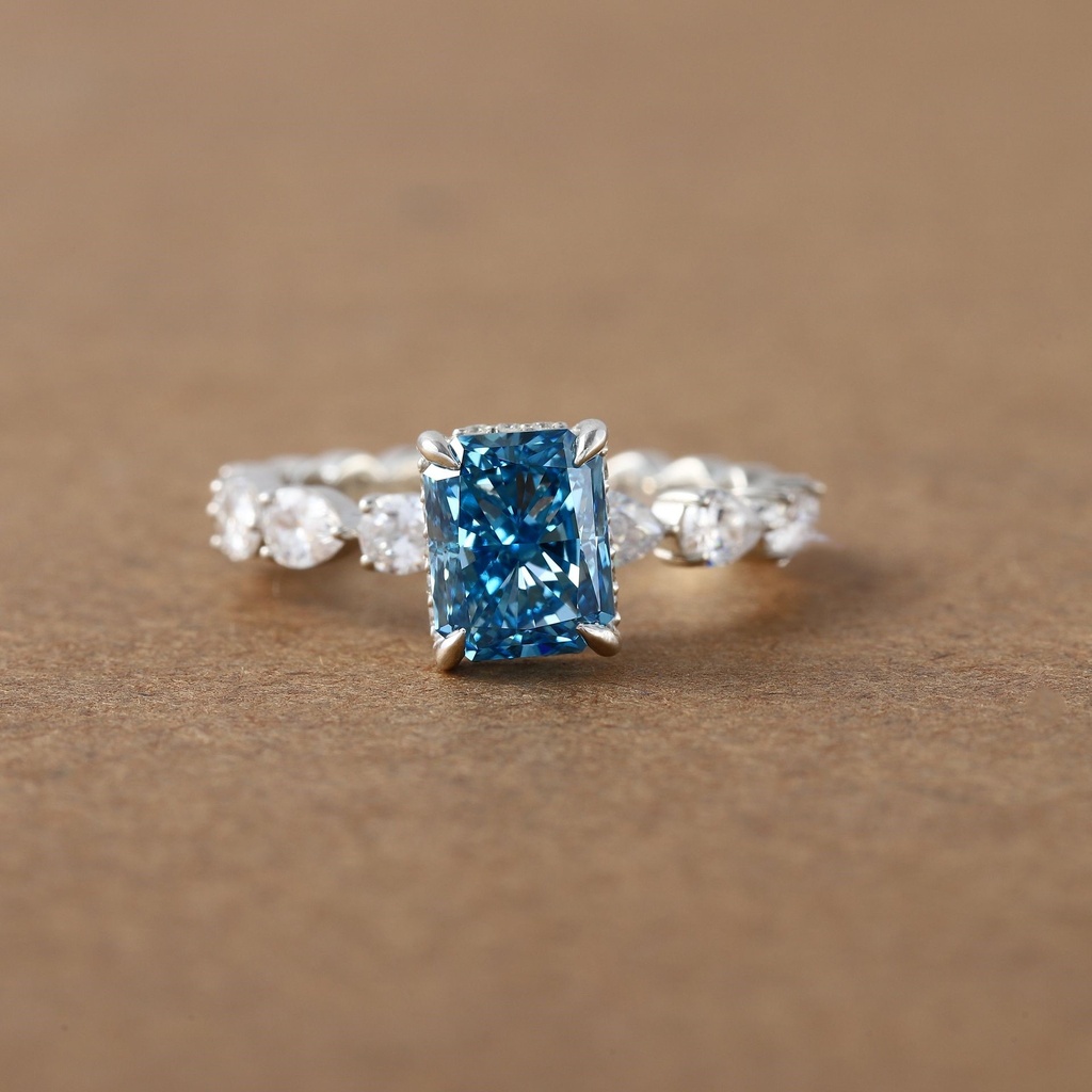 Elegant and chic our designer girls ring accessory is crafted in 14kt white gold with labgrown diamonds