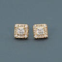Stylish 14 KT Yellow Gold With Lab Diamond Earring For Women with VVS clarity Diamonds