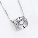 Round Cut Diamond Unique Necklace For Women