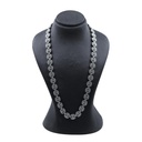 Round Cut Diamond Cuban Silver Chain Choker Hip Hop Necklace For Men