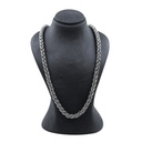 Wheat Chain Necklace For Men, Round Lab Created Diamond Round Barrel Lock  Link Chain Necklace Jewelry In 18K Gold Over Sterling Silver 