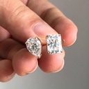 Pear And Radiant Cut Diamond Toi Et Moi Engagement Ring for Women