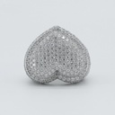 Stylish 14 kt White Gold lab created Diamond Hip Hop Ring adding a stylish touch to any outfit with enhanced vvs clarity