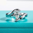 Pear Cut Diamond Unique Style Birthday Gift For Women