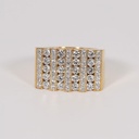 Hip Hop Custom Made Diamond Ring For mens crafted in 14 kt white gold with enhanced vvs clarity