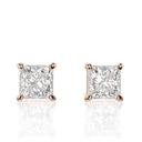 Princess Cut Diamond Stud Earrings For Women