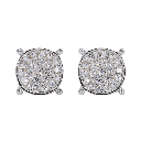 Iced Circle Bowl VVS Moissanite Daimond Earrings