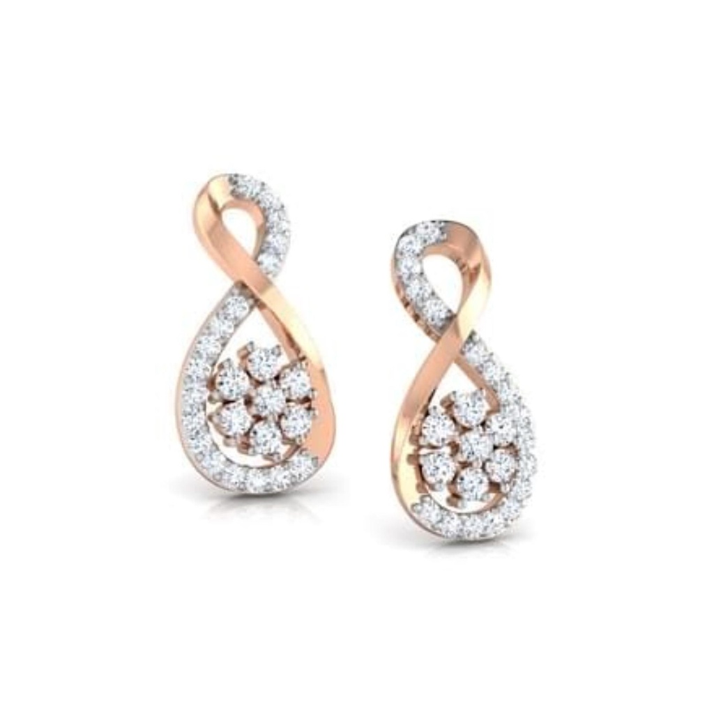 Round Cut Diamond Drop Unique Earrings For Women