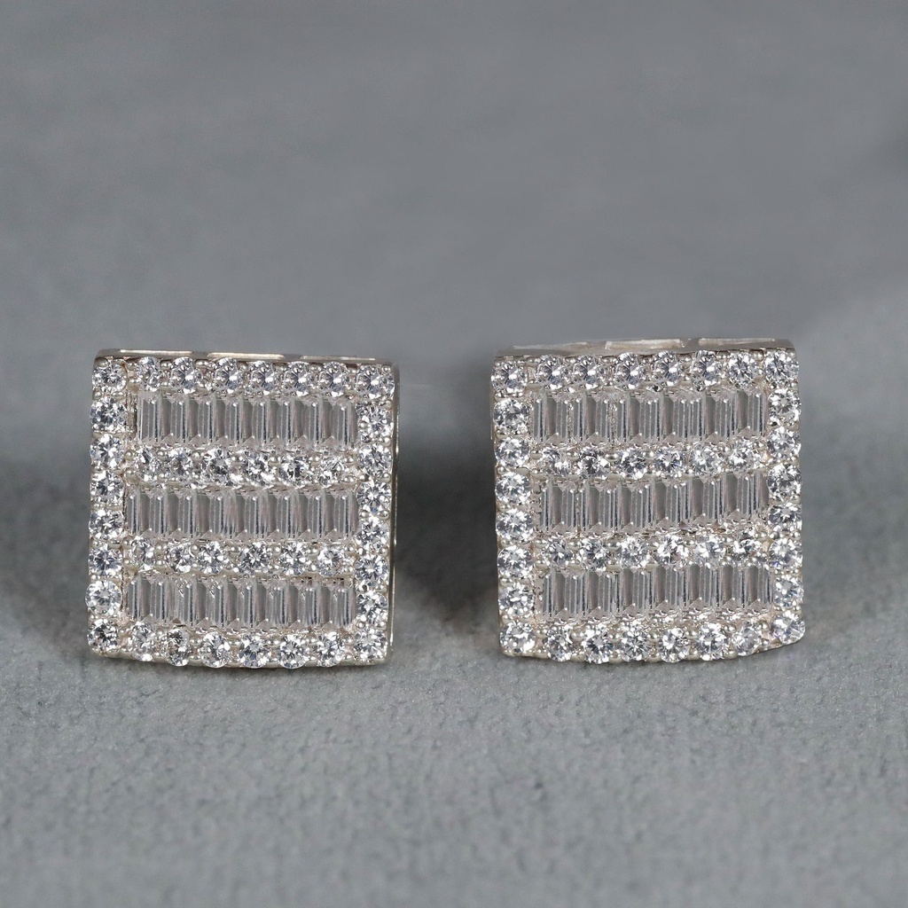 Best selling 14 kt White Gold Lab Created Diamond Earring For Birthday Gift in vvs clarity