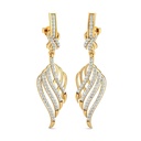 Round Cut Diamond Big Drop Dangle Unique Earrings For Women
