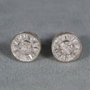 Lab Created Tapered Baguette Diamond With 14 KT White Gold Earring For women with vvs clarity diamonds