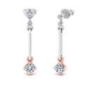 Round Cut Diamond Big Drop Dangle Earrings For Women