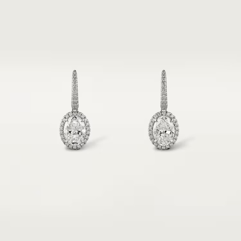 Oval Cut Diamond Drop/Dangle Earrings for Women