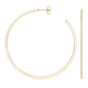 Round Cut Diamond Hoop Earrings for Women