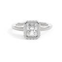 Radiant Cut Hidden Halo Engagement Ring