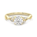 Round Cut Twisted Engagement Ring, Wedding Ring for Women