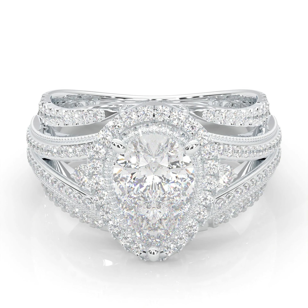 Pear Cut Fancy Engagement Ring, Wedding Ring for Women