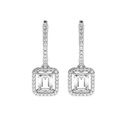 Emerald Cut Diamond Drop/Dangle Earrings for Women