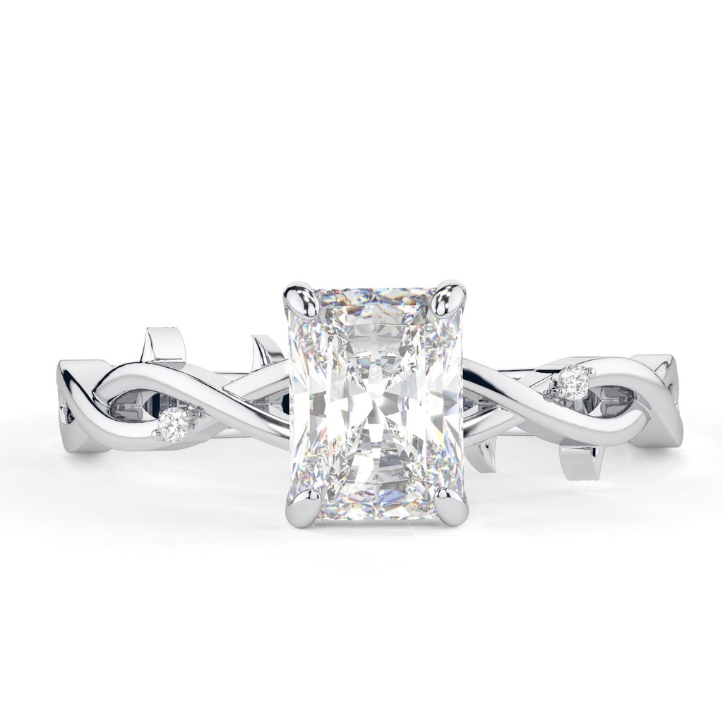 Radiant Cut Diamond Twisted Anniversary Ring for Women