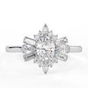 Oval Cut Diamond Art Deco Engagement Ring for Women