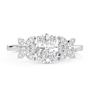 Oval Cut Engagement Wedding Ring Dainty Cluster Ring   Diamond Bridal Ring Anniversary Gift for Women 