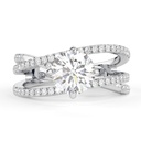  2.00CTRound diamond engagement ring,  diamond ring, Pave setting wedding ring set, Bridal ring set, anniversary ring
