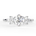  Round Cut Lab Grown Diamond Cluster Set Engagement Ring