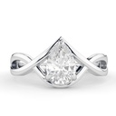 Pear Cut Diamond Twisted Anniversary Ring for Women