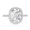 Elongated Cushion  Ring, Halo Wedding &amp; Engagement Rings, Statement Ring For Women
