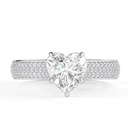  2.00CT Heart Shape Lab Grown Diamond Engagement Ring  Diamond Hidden Halo/Pave Wedding Ring Heart Diamond Ring 
