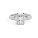 Bezel Set Radiant Cut Engagement Ring for Women