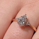 1.2 TCW Pear Diamond Vintage Ring, Lab Grown Diamond Ring, IGI CERTIFIED, Yellow gold Custom made ring, Unique Engagement Anniversary Ring.