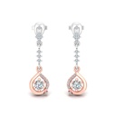 Round Cut Diamond Drop Dangle Earrings For Women