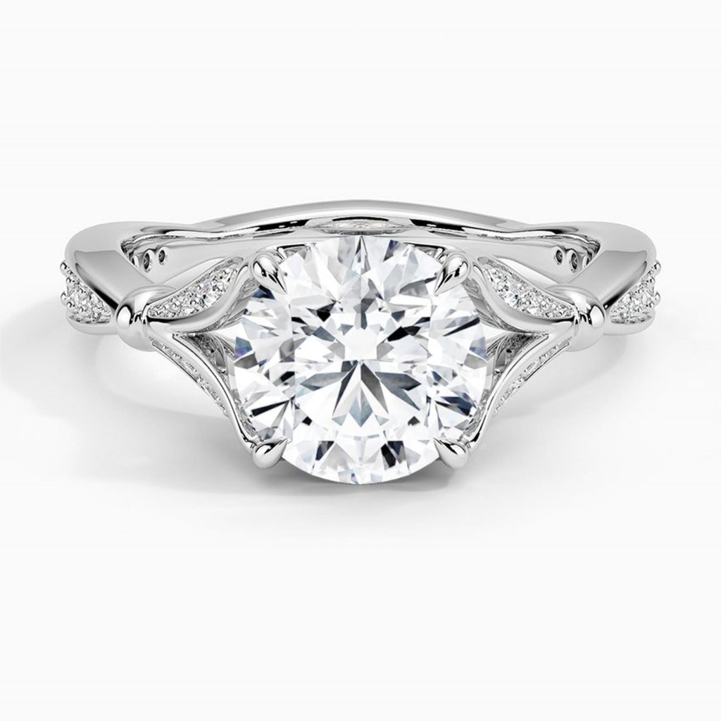 Fancy Wedding Ring, Round Cut Engagement Ring for Women