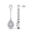 Round Cut Diamond Drop Dangle Earrings For Women