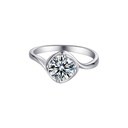Round Cut Diamond Twisted  Anniversary Ring for Women